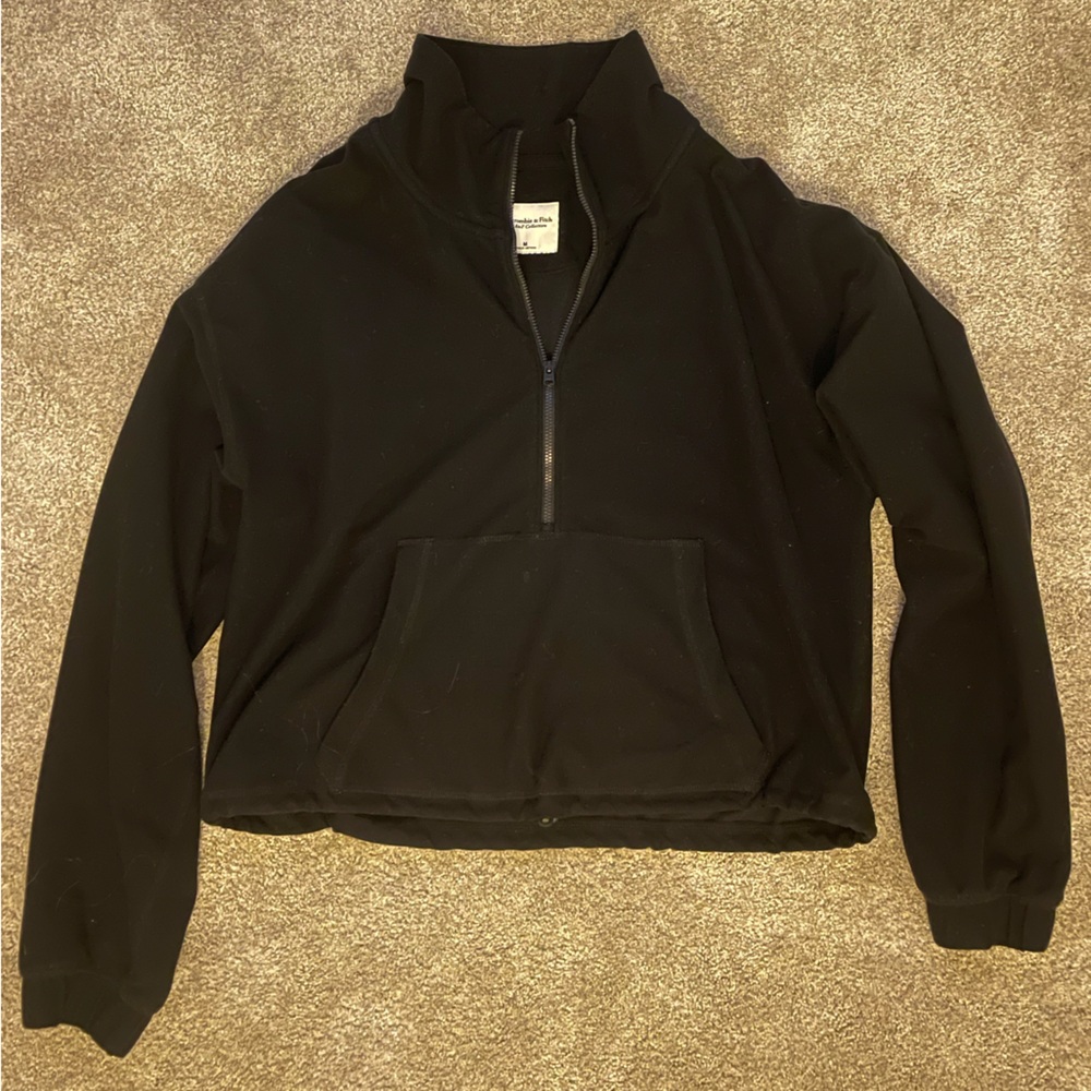 Abercrombie & Fitch (slightly cropped) Black Quarterzip